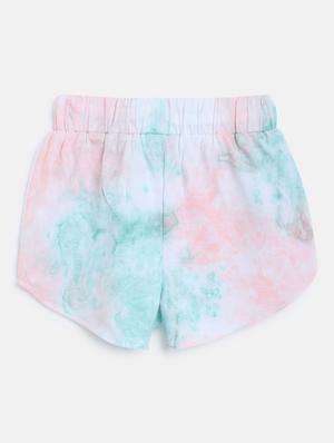 girls multi colored tie & dye shorts set - 18454476 - Standard Image - 5