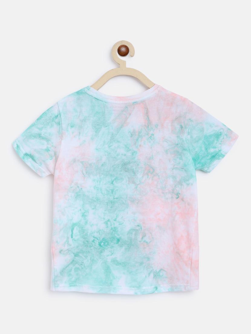 girls multi colored tie & dye shorts set - 18454476 - Zoom Image - 3
