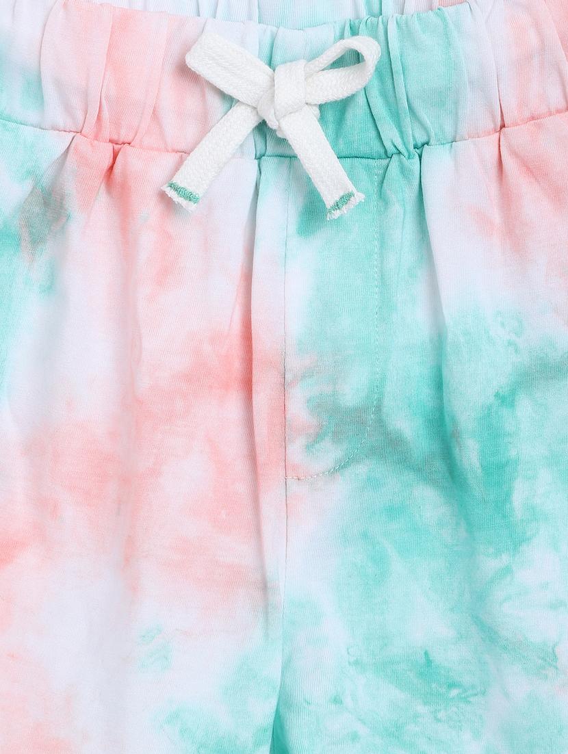 girls multi colored tie & dye shorts set - 18454476 - Zoom Image - 7
