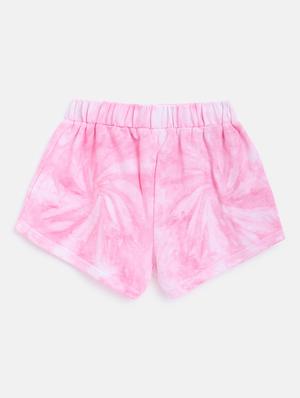 girls pink tie & dye shorts set - 18454478 - Standard Image - 5