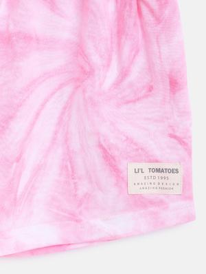 girls pink tie & dye shorts set - 18454478 - Standard Image - 7