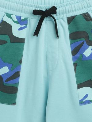 boys blue color block shorts - 18454498 - Standard Image - 3