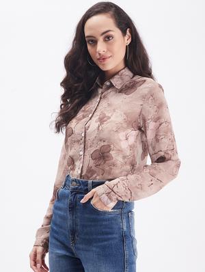 long sleeved printed regular shirt - 18454540 - Standard Image - 2