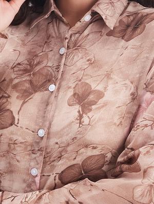 long sleeved printed regular shirt - 18454540 - Standard Image - 5