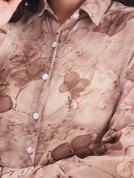 long sleeved printed regular shirt - 18454540 - Zoom Image - 5
