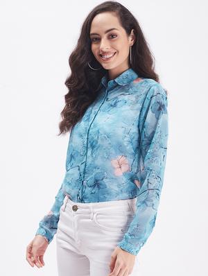 long sleeved printed regular shirt - 18454541 - Standard Image - 2