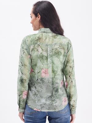 long sleeved printed regular shirt - 18454542 - Standard Image - 3