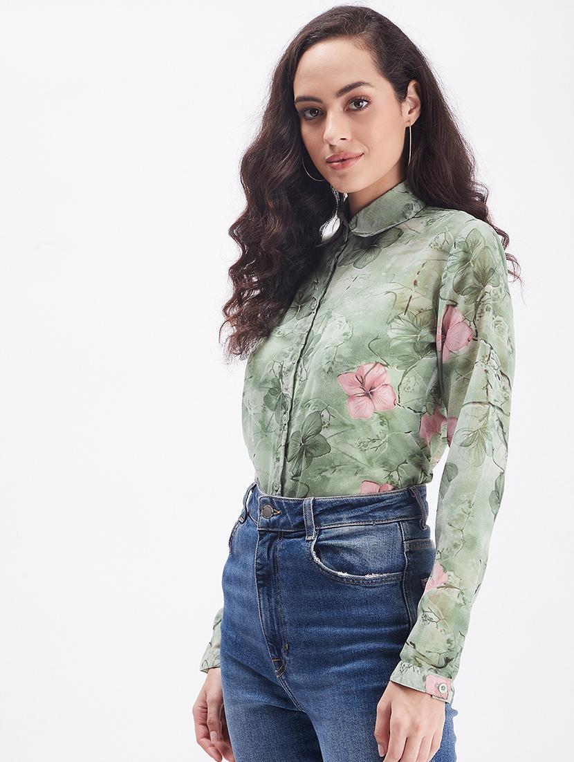 long sleeved printed regular shirt - 18454542 - Zoom Image - 2
