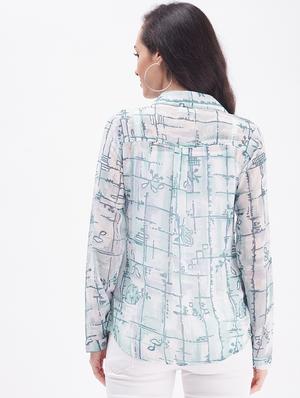 long sleeved printed regular shirt - 18454543 - Standard Image - 3