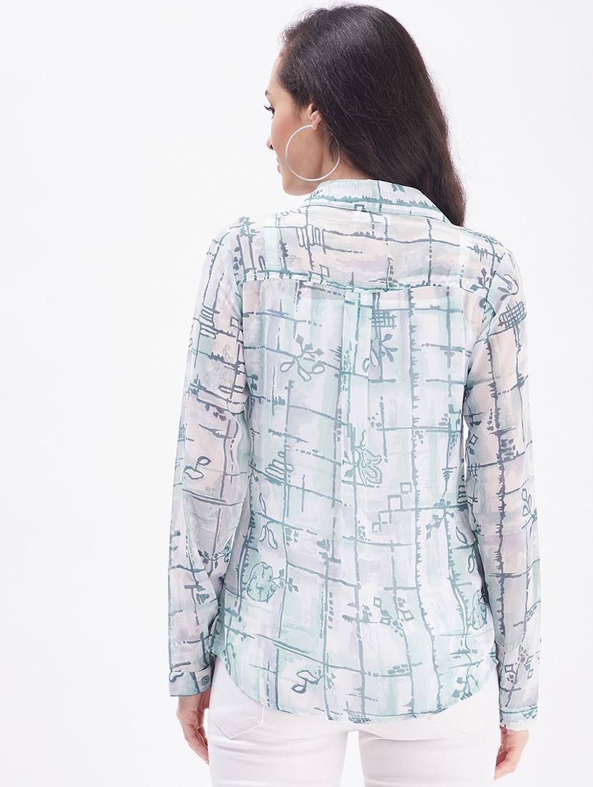 long sleeved printed regular shirt - 18454543 - Zoom Image - 3