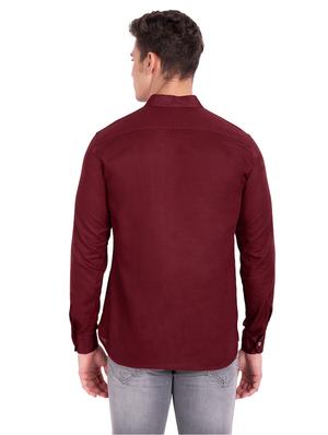 maroon solid short kurta - 18454622 - Standard Image - 4