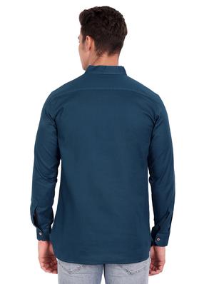 teal solid short kurta - 18454625 - Standard Image - 3