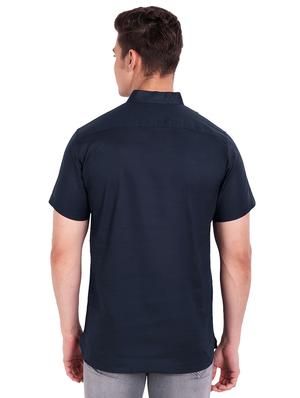 navy blue solid short kurta - 18454644 - Standard Image - 3