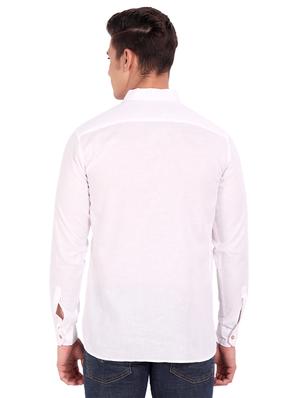 white solid short kurta - 18454650 - Standard Image - 3