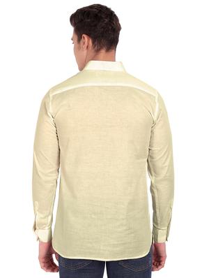 cream solid short kurta - 18454655 - Standard Image - 3