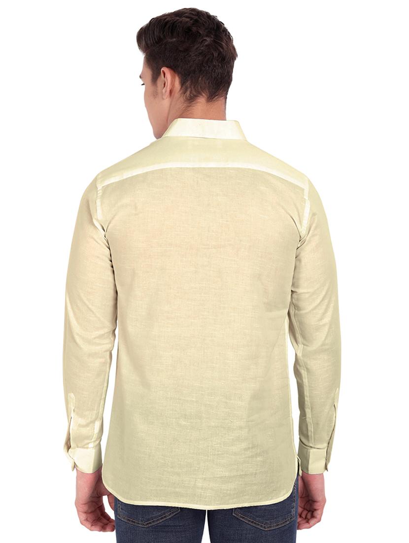cream solid short kurta - 18454655 - Zoom Image - 3