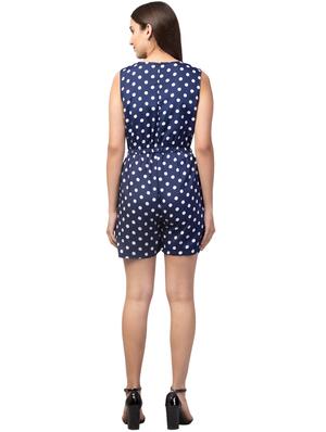 round neck polka dot romper - 18454684 - Standard Image - 5