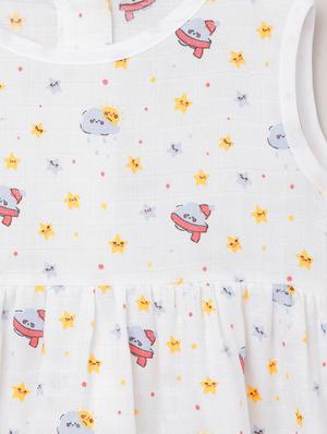 girls printed frock - 18454802 - Standard Image - 3