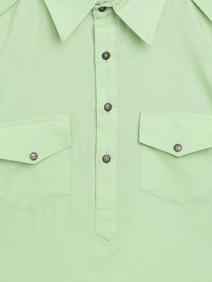 boys green solid kurta & pyjama set - 18455226 - Standard Image - 3