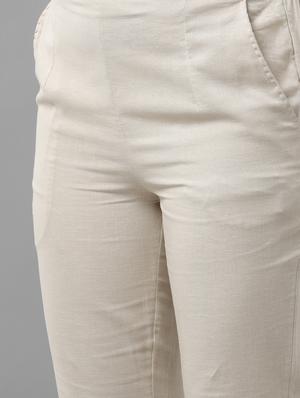 mid rise solid cigarette pant trouser - 18455259 - Standard Image - 5