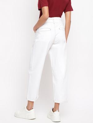 high rise solid denim jean - 18455862 - Standard Image - 4