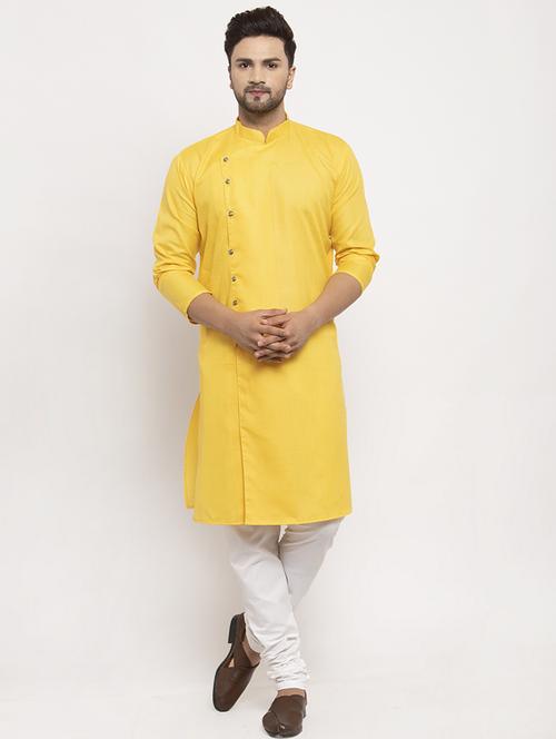 solid kurta with churidaar pyjama - 18456150 - Standard Image - 1