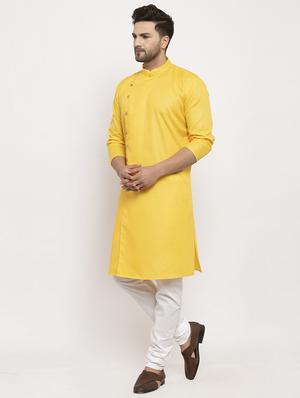solid kurta with churidaar pyjama - 18456150 - Standard Image - 2