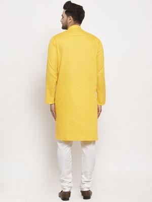 solid kurta with churidaar pyjama - 18456150 - Standard Image - 3