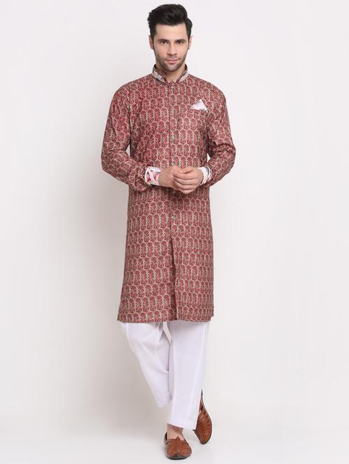 printed kurta pyjama set - 18456251 - Standard Image - 1