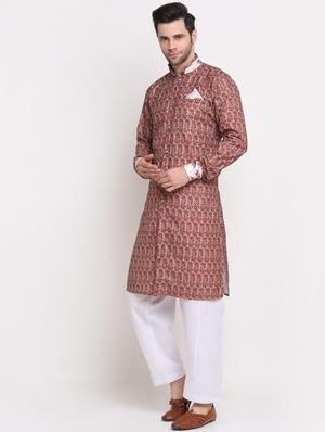 printed kurta pyjama set - 18456251 - Standard Image - 2