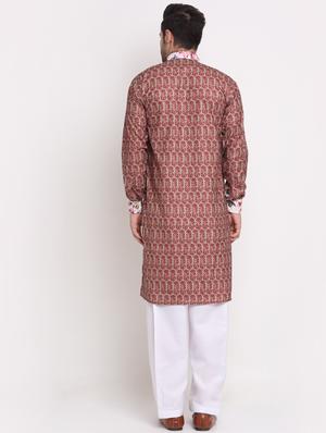 printed kurta pyjama set - 18456251 - Standard Image - 3