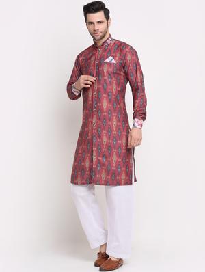printed kurta pyjama set - 18456258 - Standard Image - 2