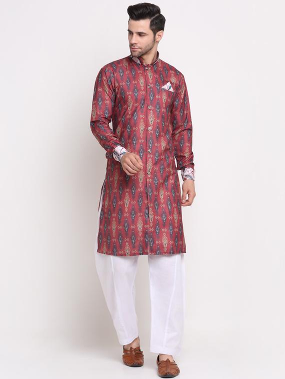 printed kurta pyjama set - 18456258 - Zoom Image - 1