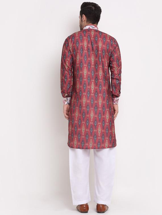 printed kurta pyjama set - 18456258 - Zoom Image - 3