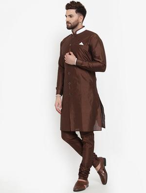 solid kurta with churidaar pyjama - 18456267 - Standard Image - 2