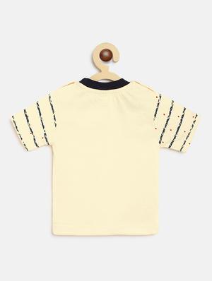 boys navy blue dungaree with striped t-shirt - 18456301 - Standard Image - 3