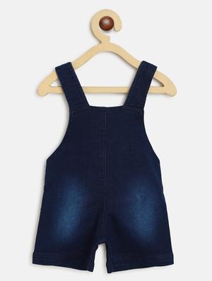 boys navy blue dungaree with striped t-shirt - 18456301 - Standard Image - 4