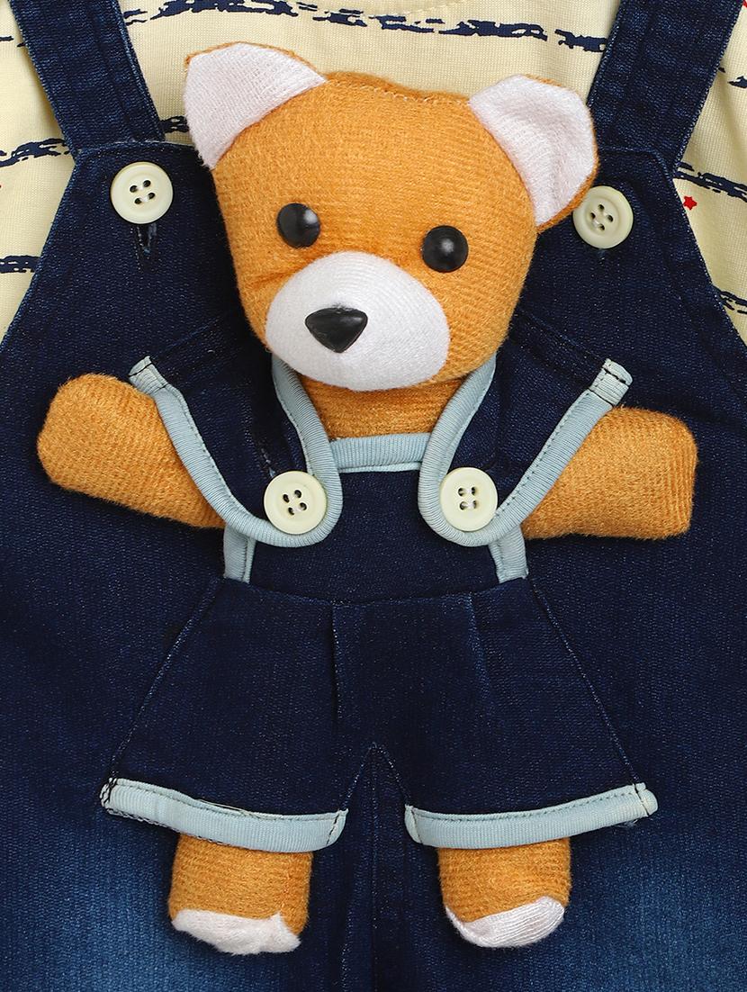 boys navy blue dungaree with striped t-shirt - 18456301 - Zoom Image - 6
