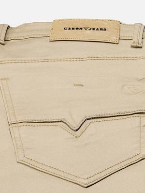 beige plain denim jean - 18456391 - Standard Image - 6