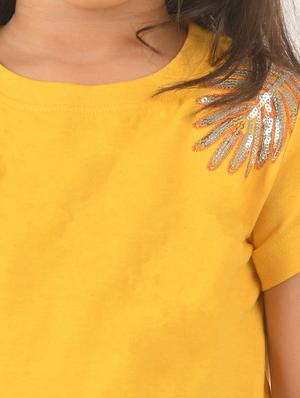 girls mustard applique tee - 18456491 - Standard Image - 6