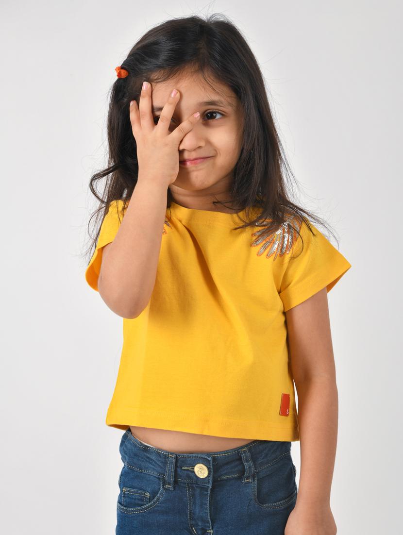 girls mustard applique tee - 18456491 - Zoom Image - 2