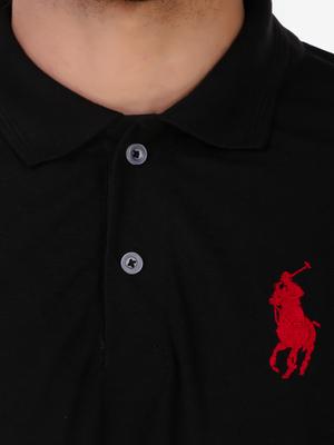 men plain embraided polo tshirt - 18457669 - Standard Image - 3