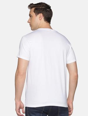 white chest-printed t-shirt - 18457908 - Standard Image - 3
