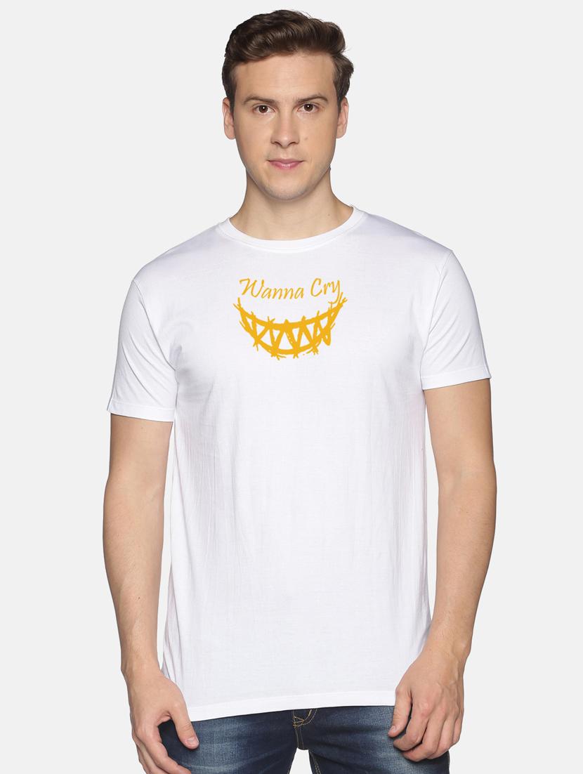 white chest-printed t-shirt - 18457908 - Zoom Image - 1