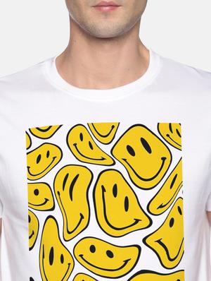 white chest printed casual t-shirt - 18458035 - Standard Image - 5
