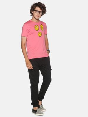 pink chest printed casual t-shirt - 18458040 - Standard Image - 4