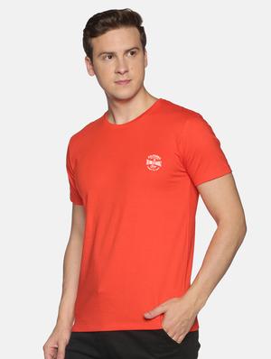 orange solid casual t-shirt - 18458056 - Standard Image - 2