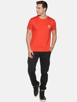 orange solid casual t-shirt - 18458056 - Standard Image - 4