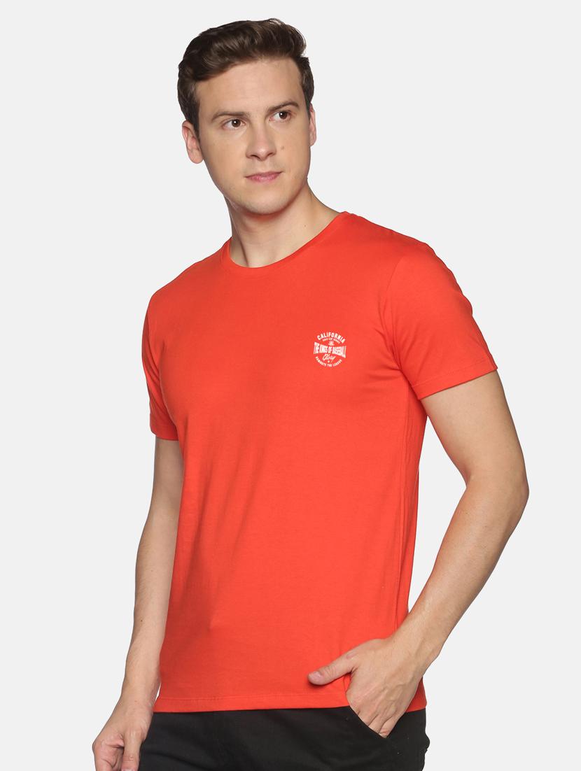 orange solid casual t-shirt - 18458056 - Zoom Image - 2