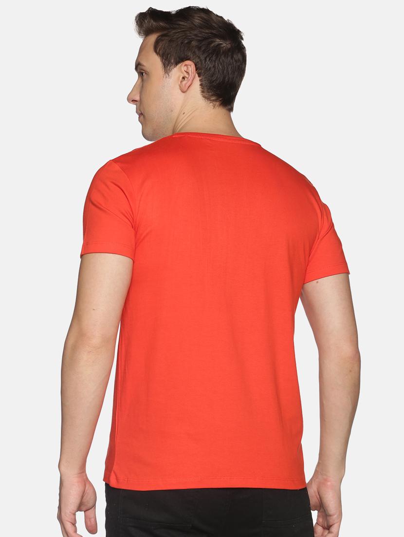 orange solid casual t-shirt - 18458056 - Zoom Image - 3